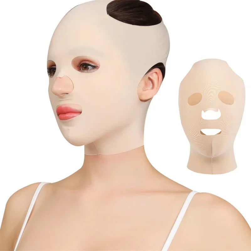Nouveau cagoule V en 3D réutilisable et respirant pour femmes – Anti-rides, raffermissant, liftant, idéal pour le sommeil et les soins cosmétiques.